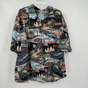 Pacific‎ Legend Mens Hawaiian Shirt Size 4X Route 66 Aloha Made in Hawaii
